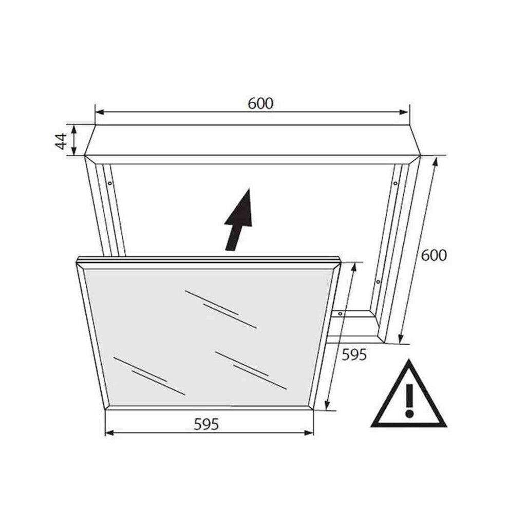 Eko-Light kehys LED-paneelille, 60x60 cm hinta ja tiedot | Upotettavat valaisimet ja LED-valaisimet | hobbyhall.fi