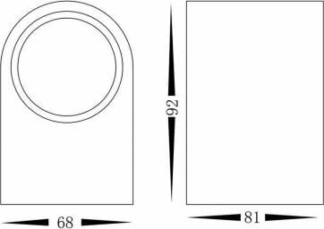 Ulkoseinävalaisin Eko-Light Oval hinta ja tiedot | Puutarha- ja ulkovalot | hobbyhall.fi