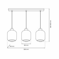 Milagro riippuvalaisin Sombra Smoked hinta ja tiedot | Riippuvalaisimet | hobbyhall.fi