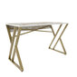 Pöytä, Asir, 120x60x75 cm, valkoinen/kulta hinta ja tiedot | Tietokonepöydät ja työpöydät | hobbyhall.fi
