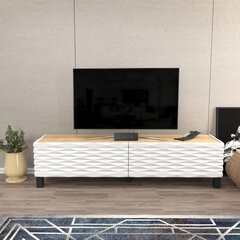 TV-taso, Asir, 149,2x35x38 cm, ruskea/valkoinen hinta ja tiedot | TV-tasot | hobbyhall.fi