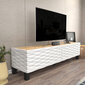 TV-taso, Asir, 149,2x35x38 cm, ruskea/valkoinen hinta ja tiedot | TV-tasot | hobbyhall.fi