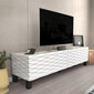 TV-taso, Asir, 149,2x35x38 cm, valkoinen hinta ja tiedot | TV-tasot | hobbyhall.fi