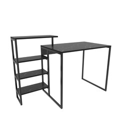 Pöytä, Asir, 133x60x76,8 cm, musta hinta ja tiedot | Tietokonepöydät ja työpöydät | hobbyhall.fi