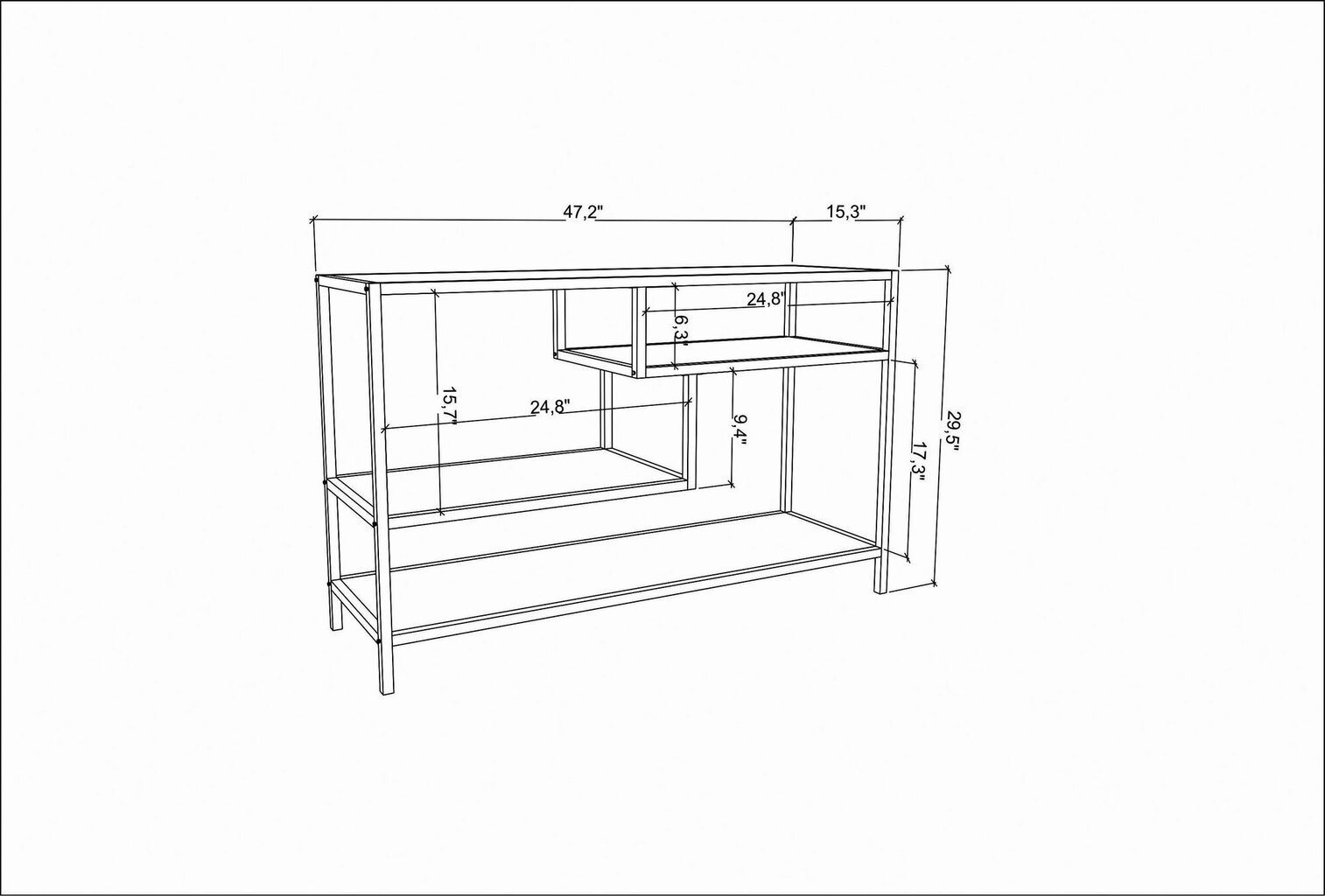 TV-taso, Asir, 120x39x75 cm, kulta/ruskea hinta ja tiedot | TV-tasot | hobbyhall.fi