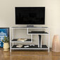 TV-taso, Asir, 120x39x75 cm, valkoinen/harmaa hinta ja tiedot | TV-tasot | hobbyhall.fi