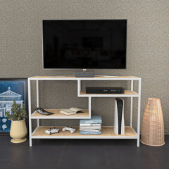 TV-taso, Asir, 120x39x75 cm, valkoinen/ruskea hinta ja tiedot | TV-tasot | hobbyhall.fi
