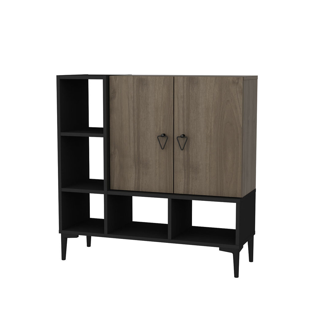 Konsolipöytä, Asir, 100x35x100 cm, musta/ruskea hinta ja tiedot | Sivupöydät | hobbyhall.fi