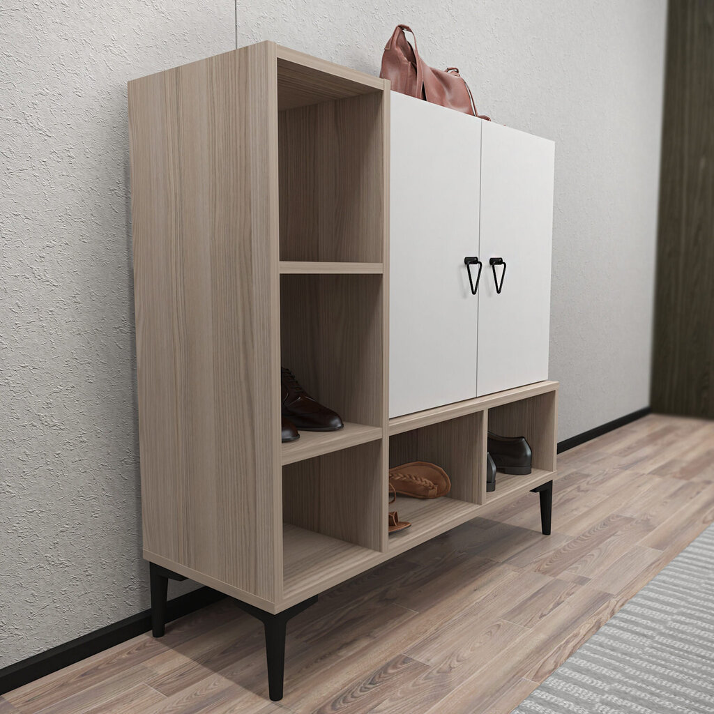 Konsolipöytä, Asir, 100x35x100 cm, valkoinen/beige hinta ja tiedot | Sivupöydät | hobbyhall.fi