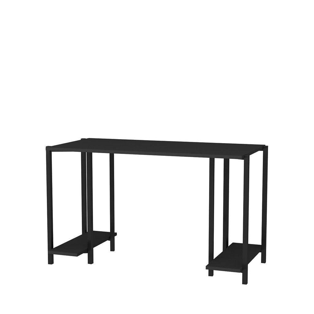 Pöytä, Asir, 125,2x60x73,8 cm, musta/harmaa hinta ja tiedot | Tietokonepöydät ja työpöydät | hobbyhall.fi