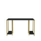 Pöytä, Asir, 125,2x60x73,8 cm, kulta/harmaa hinta ja tiedot | Tietokonepöydät ja työpöydät | hobbyhall.fi
