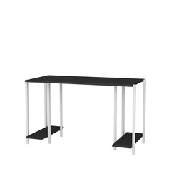 Pöytä, Asir, 125,2x60x73,8 cm, valkoinen/harmaa hinta ja tiedot | Tietokonepöydät ja työpöydät | hobbyhall.fi
