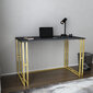 Pöytä, Asir, 120x60x74,8 cm, kulta/harmaa hinta ja tiedot | Tietokonepöydät ja työpöydät | hobbyhall.fi