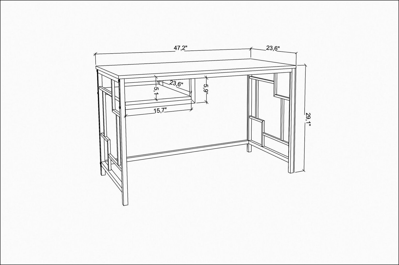 Pöytä, Asir, 120x60x74,8 cm, valkoinen/ruskea hinta ja tiedot | Tietokonepöydät ja työpöydät | hobbyhall.fi