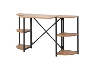 Pöytä, Asir, 138x75x34 cm, ruskea/musta hinta ja tiedot | Tietokonepöydät ja työpöydät | hobbyhall.fi