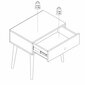 Yöpöytä, Asir, 60x60x40 cm, ruskea hinta ja tiedot | Yöpöydät | hobbyhall.fi
