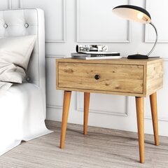 Yöpöytä, Asir, 60x60x40 cm, ruskea hinta ja tiedot | Yöpöydät | hobbyhall.fi