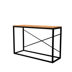 Pöytä, Asir, 100x100x30 cm, ruskea/musta hinta ja tiedot | Sivupöydät | hobbyhall.fi