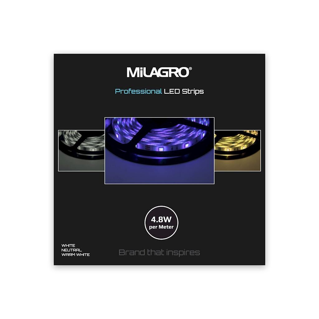 Milagro LED-nauha Pro 60, 24W, 6000K, 5 m hinta ja tiedot | LED-valonauhat | hobbyhall.fi