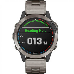 Älykello Garmin Quatix 6 Titanium (47 mm) Saphhire Edition, harmaa hinta ja tiedot | Älykellot | hobbyhall.fi