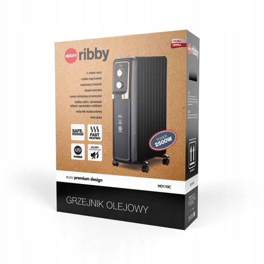 Öljylämmitin ho110c ribby eldom 2500w hinta ja tiedot | Lämmittimet | hobbyhall.fi