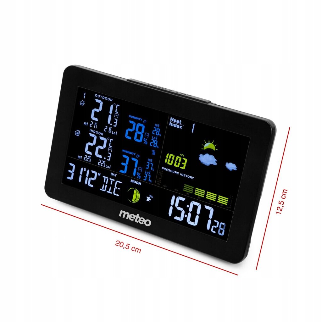 Nykyaikainen meteo sp99 lcd va pro -sääasema hinta ja tiedot | Sääasemat, lämpö- ja kosteusmittarit | hobbyhall.fi