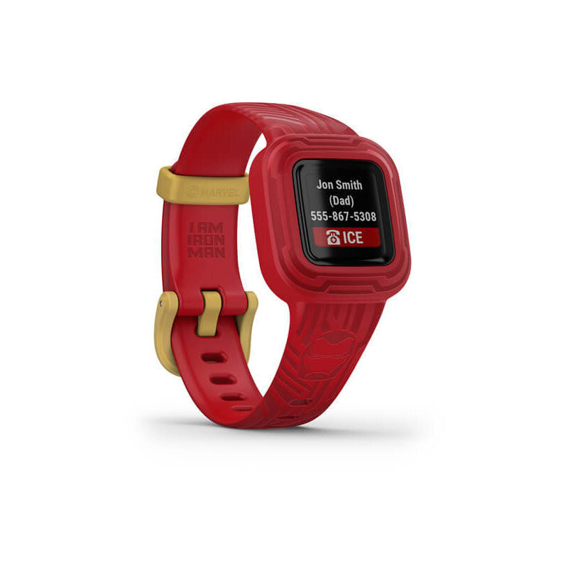 Garmin vívofit® jr. 3 lasten aktiivisuusranneke - Marvel Iron Man: 010-02441-11 hinta ja tiedot | Älykellot | hobbyhall.fi