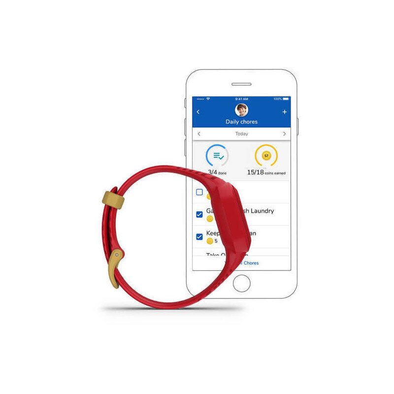 Garmin vívofit® jr. 3 lasten aktiivisuusranneke - Marvel Iron Man: 010-02441-11 hinta ja tiedot | Älykellot | hobbyhall.fi