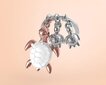 Avaimenperä "Turtle" kahdella vauvalla, hopea ja kulta, Metallomorphosis hinta ja tiedot | Hauskat avaimenperät | hobbyhall.fi