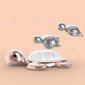 Avaimenperä "Turtle" kahdella vauvalla, hopea ja kulta, Metallomorphosis hinta ja tiedot | Hauskat avaimenperät | hobbyhall.fi