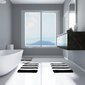Chakme liukumaton kylpyhuonematto, 51 x 81 cm, musta/valkoinen hinta ja tiedot | Kylpyhuoneen sisustus | hobbyhall.fi