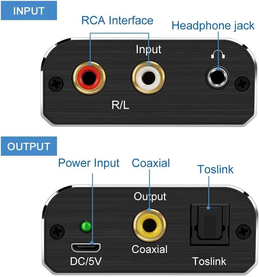 Amanka analogia-digitaalimuunnin RCA RCA + 3,5 mm hinta ja tiedot | TV-lisätarvikkeet | hobbyhall.fi