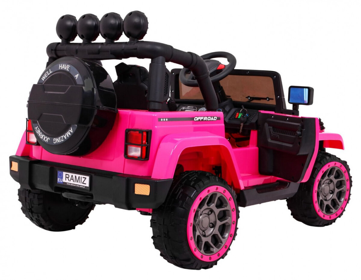 Sähköauto 4WD, vaaleanpunainen hinta ja tiedot | Lasten sähköautot | hobbyhall.fi