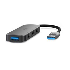 Keskitin USB Nedis 1x USB-A 3.2, 3x USB-A 2.0, harmaa hinta ja tiedot | Adapterit | hobbyhall.fi