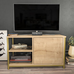 TV-taso, Asir, 89,6x35,3x50,8 cm, kulta/beige hinta ja tiedot | TV-tasot | hobbyhall.fi