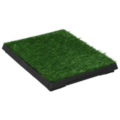 vidaXL Lemmikkivessa alustalla ja keinonurmella vihreä 63x50x7 cm WC hinta ja tiedot | vidaXL Lemmikit | hobbyhall.fi