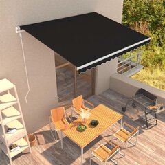 vidaXL Automaattisesti sisäänkelattava markiisi 400x300 cm antrasiitti hinta ja tiedot | Aurinkovarjot ja markiisit | hobbyhall.fi