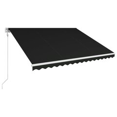 vidaXL Automaattisesti sisäänkelattava markiisi 400x300 cm antrasiitti hinta ja tiedot | Aurinkovarjot ja markiisit | hobbyhall.fi