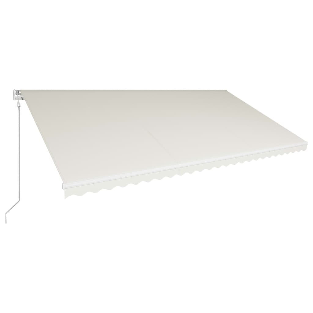 vidaXL Automaattisesti sisäänkelattava markiisi 600x300 cm kerma hinta ja tiedot | Aurinkovarjot ja markiisit | hobbyhall.fi