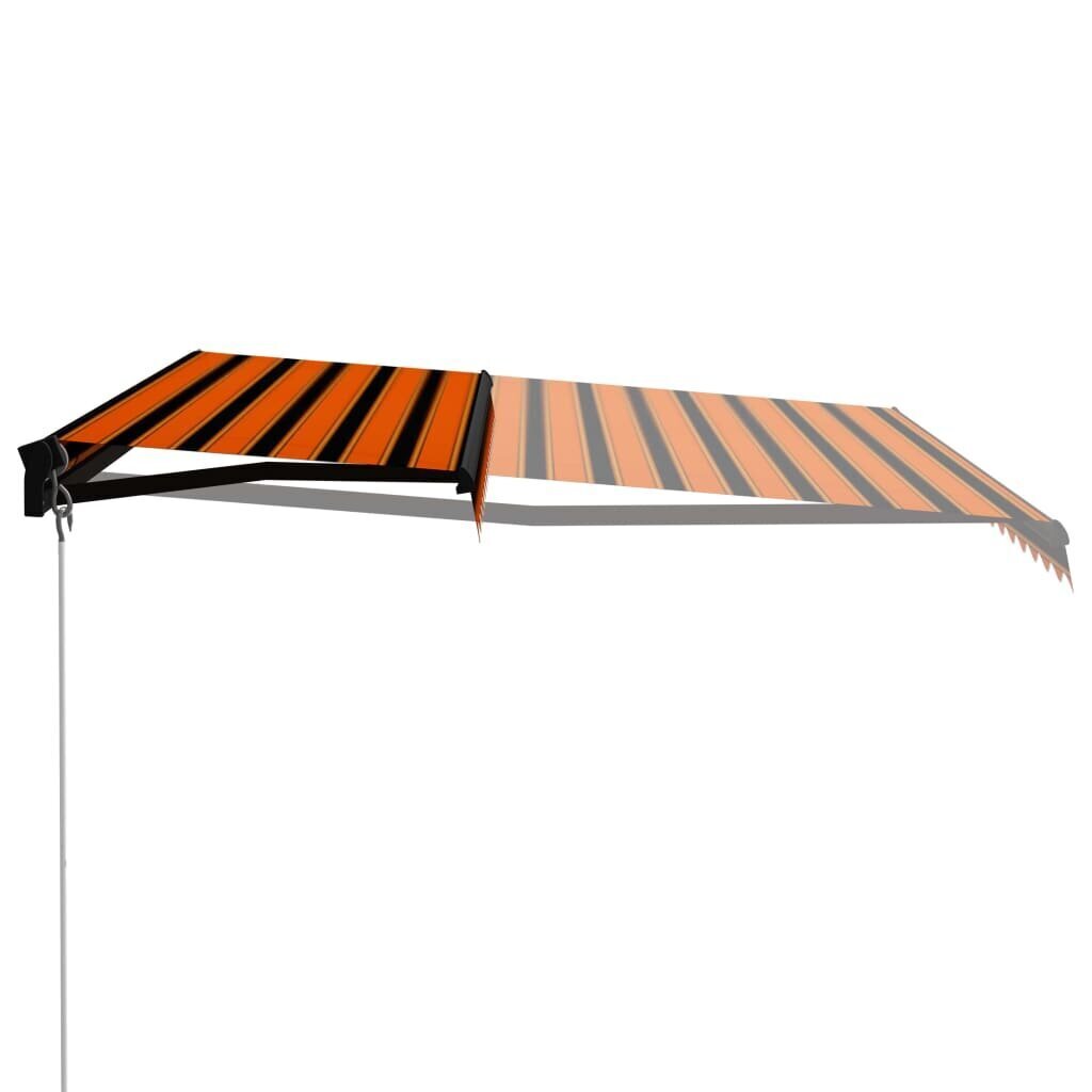 vidaXL Manuaalisesti sisäänkelattava markiisi 400x300cm oranssi/ruskea hinta ja tiedot | Aurinkovarjot ja markiisit | hobbyhall.fi