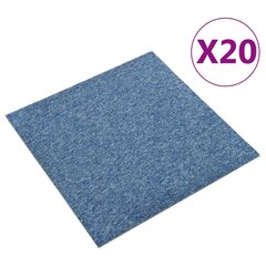 vidaXL Tekstiililaatta 20 kpl 5 m² 50x50 cm sininen hinta ja tiedot | Isot matot | hobbyhall.fi