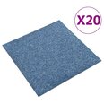 vidaXL Tekstiililaatta 20 kpl 5 m² 50x50 cm sininen