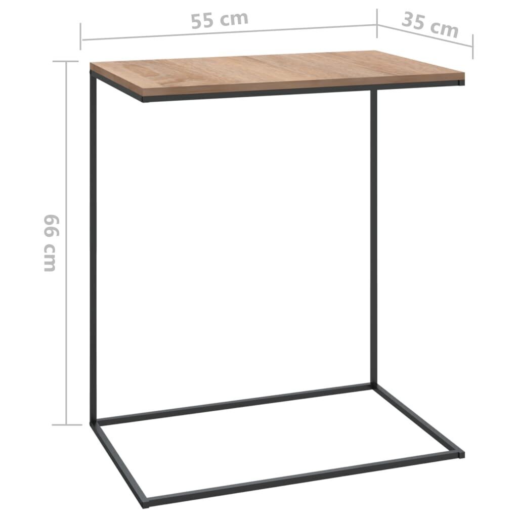 vidaXL Sivupöytä musta 55x35x66 cm tekninen puu hinta ja tiedot | Sohvapöydät | hobbyhall.fi