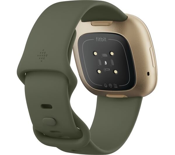 Fitbit Versa 3, pehmeä kulta-alumiini / oliivi hinta ja tiedot | Älykellot | hobbyhall.fi