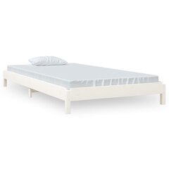 vidaXL Pinottava sänky valkoinen 100x200 cm täysi mänty hinta ja tiedot | Sängyt | hobbyhall.fi