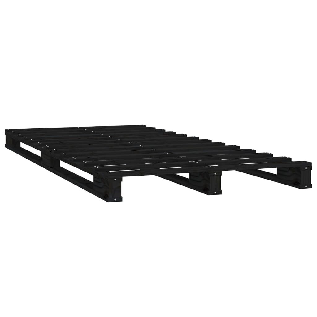 vidaXL Lavasänky musta 90x190 cm täysi mänty 3FT hinta ja tiedot | Sängyt | hobbyhall.fi