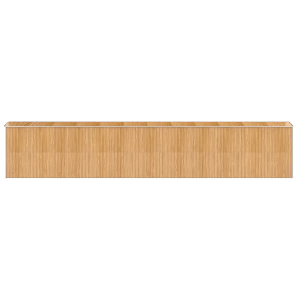 vidaXL Puutarhavaja vaaleanruskea 192x1021x223 cm galvanoitu teräs hinta ja tiedot | Piharakennukset | hobbyhall.fi