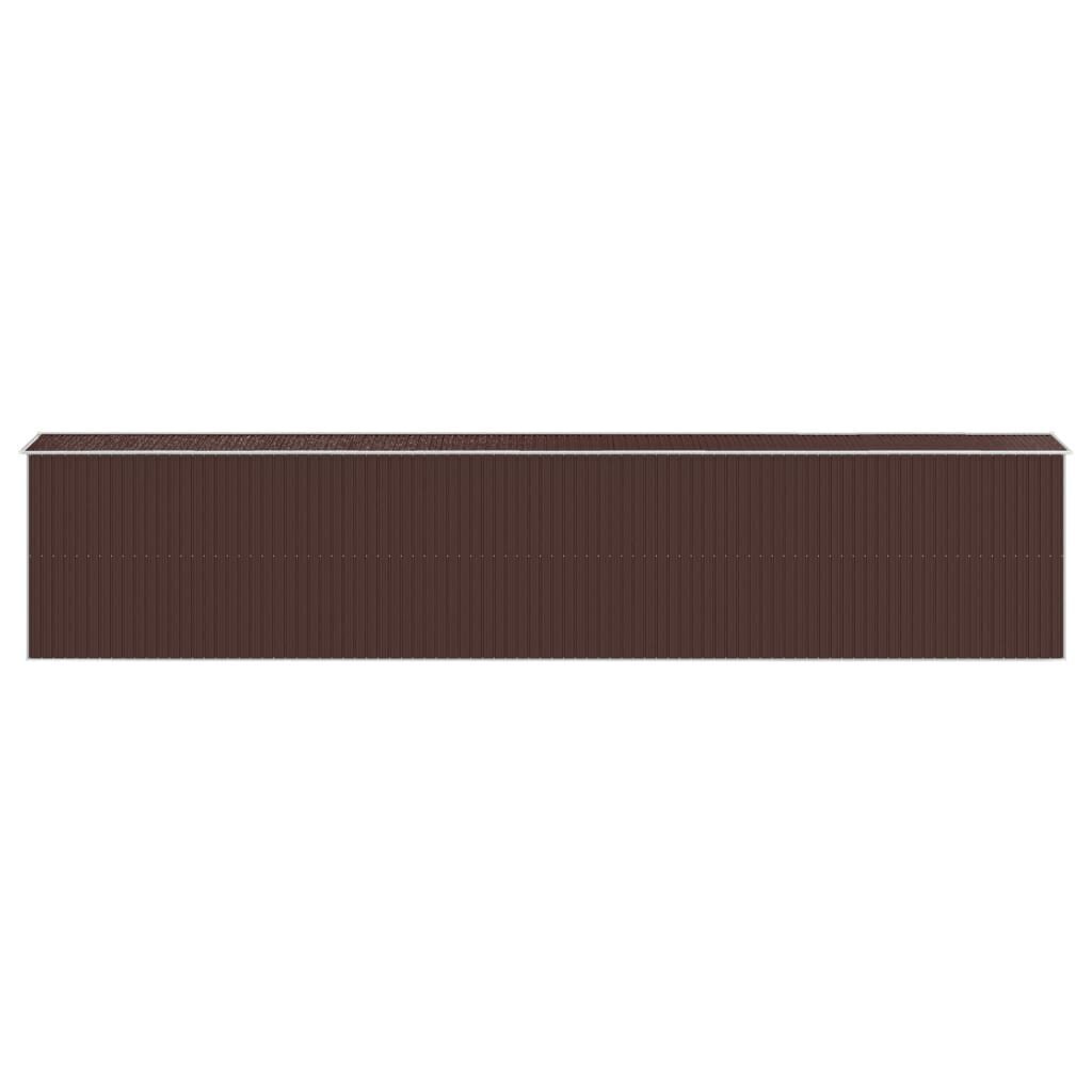 vidaXL Puutarhavaja tummanruskea 192x1021x223 cm galvanoitu teräs hinta ja tiedot | Piharakennukset | hobbyhall.fi