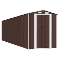 vidaXL Puutarhavaja tummanruskea 192x772x223 cm galvanoitu teräs hinta ja tiedot | Piharakennukset | hobbyhall.fi