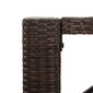 vidaXL Baaripöytä lasipöytälevyllä ruskea 185x80x110 cm polyrottinki hinta ja tiedot | Puutarhapöydät | hobbyhall.fi